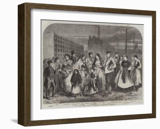 The Cotton Famine, Group of Mill Operatives at Manchester-null-Framed Giclee Print
