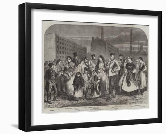 The Cotton Famine, Group of Mill Operatives at Manchester-null-Framed Giclee Print