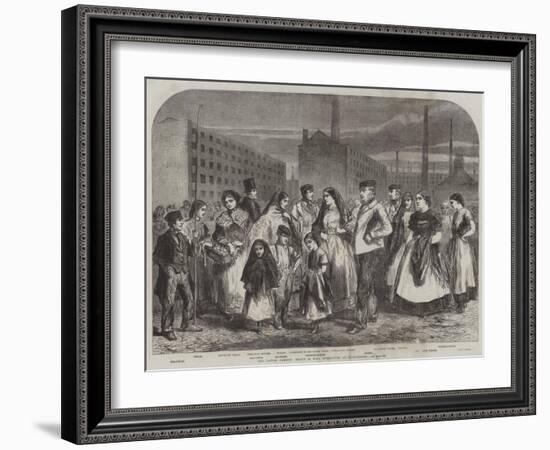 The Cotton Famine, Group of Mill Operatives at Manchester-null-Framed Giclee Print