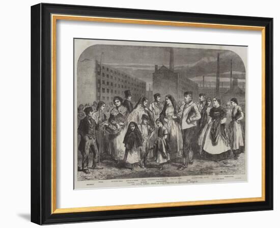 The Cotton Famine, Group of Mill Operatives at Manchester-null-Framed Giclee Print