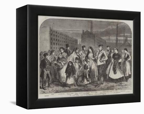 The Cotton Famine, Group of Mill Operatives at Manchester-null-Framed Premier Image Canvas