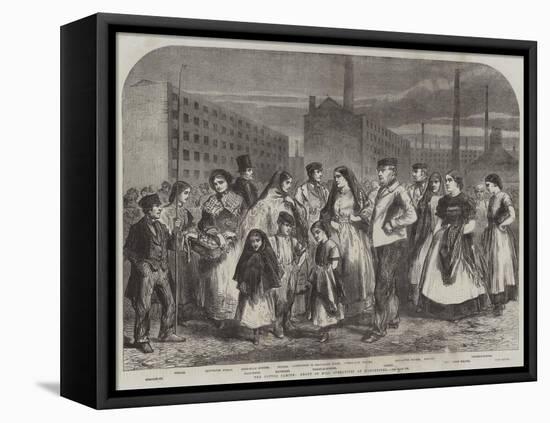 The Cotton Famine, Group of Mill Operatives at Manchester-null-Framed Premier Image Canvas