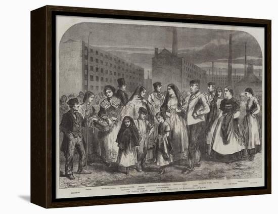 The Cotton Famine, Group of Mill Operatives at Manchester-null-Framed Premier Image Canvas