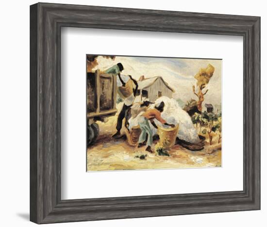 The Cotton Pickers-Thomas Hart Benton-Framed Art Print