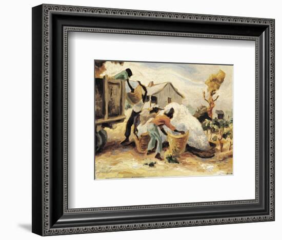 The Cotton Pickers-Thomas Hart Benton-Framed Art Print