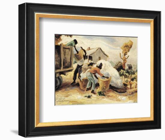 The Cotton Pickers-Thomas Hart Benton-Framed Art Print