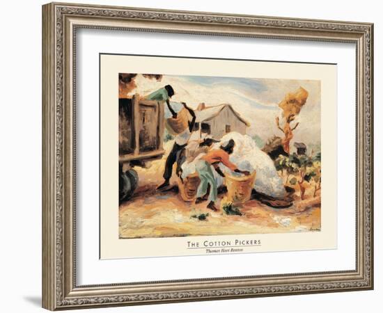 The Cotton Pickers-Thomas Hart Benton-Framed Art Print