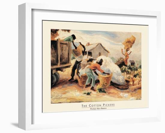 The Cotton Pickers-Thomas Hart Benton-Framed Art Print