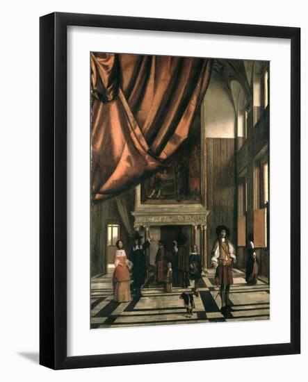 The Council Chamber of the Burgermasters-Pieter de Hooch-Framed Giclee Print