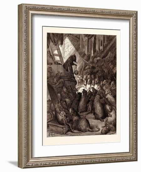 The Council Held by the Rats-Gustave Dore-Framed Giclee Print