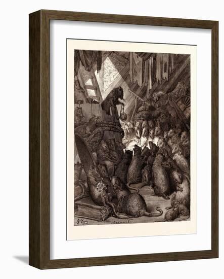 The Council Held by the Rats-Gustave Dore-Framed Giclee Print