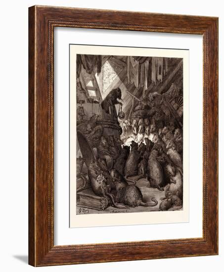 The Council Held by the Rats-Gustave Dore-Framed Giclee Print