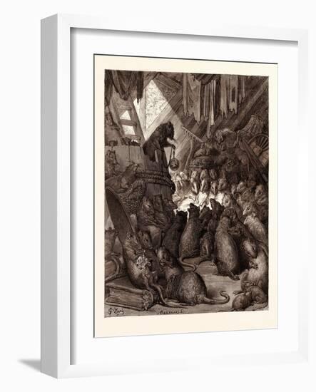 The Council Held by the Rats-Gustave Dore-Framed Giclee Print