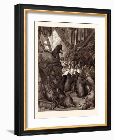 The Council Held by the Rats-Gustave Dore-Framed Giclee Print