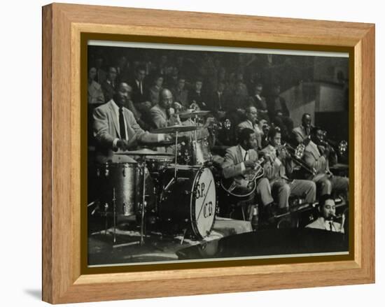 The Count Basie Orchestra in Concert, C1950S-Denis Williams-Framed Premier Image Canvas