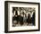 THE COUNT, foreground left: Charlie Chaplin, foreground second from right: Edna Purviance, 1916.-null-Framed Premium Giclee Print