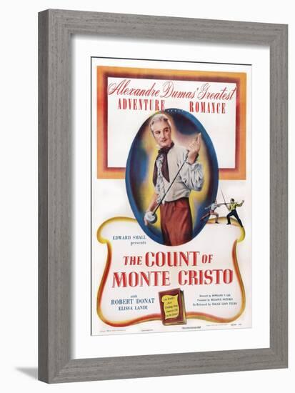 The Count of Monte Cristo, Robert Donat, 1934-null-Framed Art Print