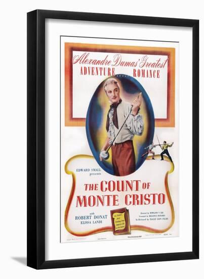 The Count of Monte Cristo, Robert Donat, 1934-null-Framed Art Print