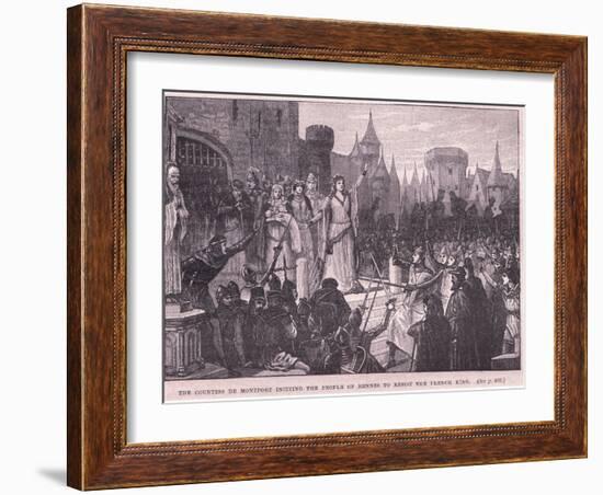 The Countess De Montford Inciting the People of Rennes to Resist the French King Ad 1341-Charles Ricketts-Framed Giclee Print