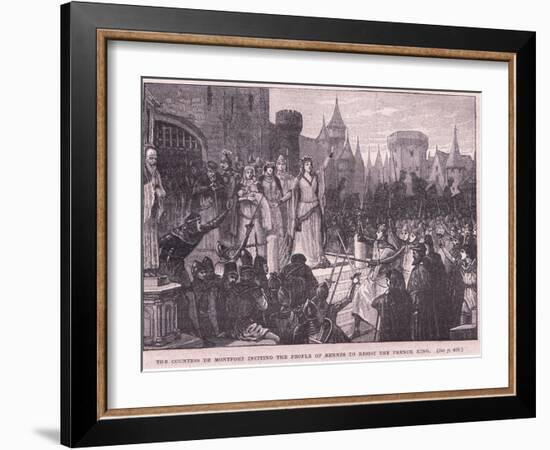 The Countess De Montford Inciting the People of Rennes to Resist the French King Ad 1341-Charles Ricketts-Framed Giclee Print