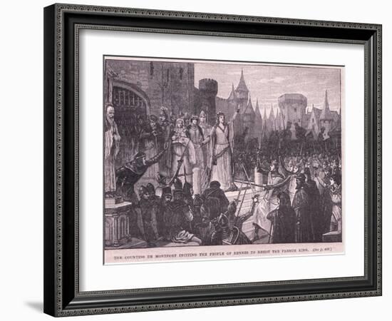 The Countess De Montford Inciting the People of Rennes to Resist the French King Ad 1341-Charles Ricketts-Framed Giclee Print