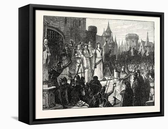 The Countess De Montfort Inciting the People of Rennes to Resist the French King-null-Framed Premier Image Canvas