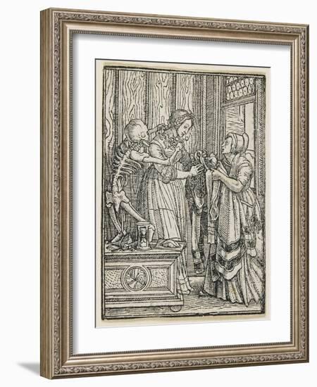 The Countess from Dance of Death (Lyons), 1538, 1523-1526-Hans Holbein the Younger-Framed Giclee Print