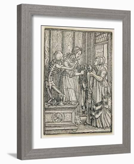 The Countess from Dance of Death (Lyons), 1538, 1523-1526-Hans Holbein the Younger-Framed Giclee Print