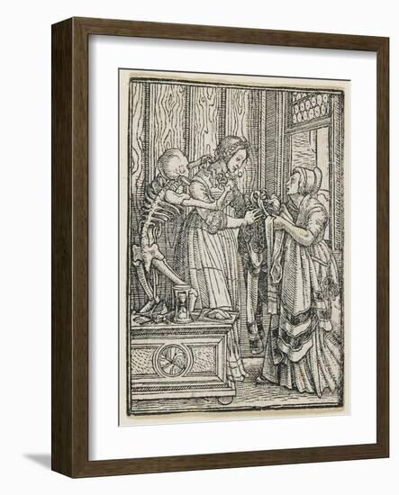 The Countess from Dance of Death (Lyons), 1538, 1523-1526-Hans Holbein the Younger-Framed Giclee Print