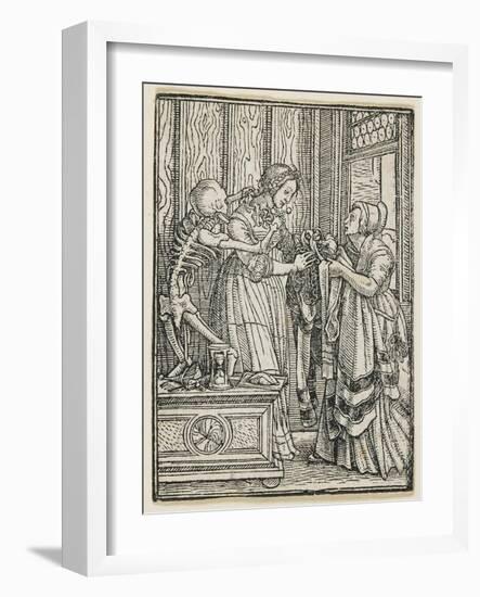 The Countess from Dance of Death (Lyons), 1538, 1523-1526-Hans Holbein the Younger-Framed Giclee Print