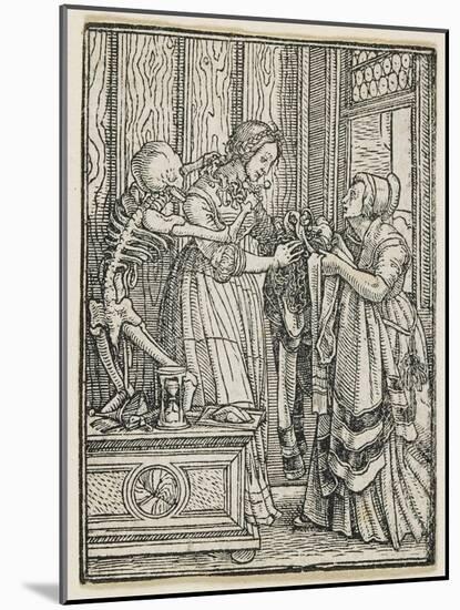 The Countess from Dance of Death (Lyons), 1538, 1523-1526-Hans Holbein the Younger-Mounted Giclee Print