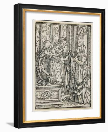 The Countess from Dance of Death (Lyons), 1538, 1523-1526-Hans Holbein the Younger-Framed Giclee Print