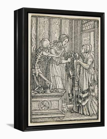 The Countess from Dance of Death (Lyons), 1538, 1523-1526-Hans Holbein the Younger-Framed Premier Image Canvas