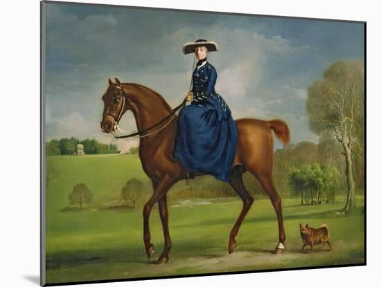 The Countess of Coningsby in the Costume of the Charlton Hunt, c.1760-George Stubbs-Mounted Giclee Print