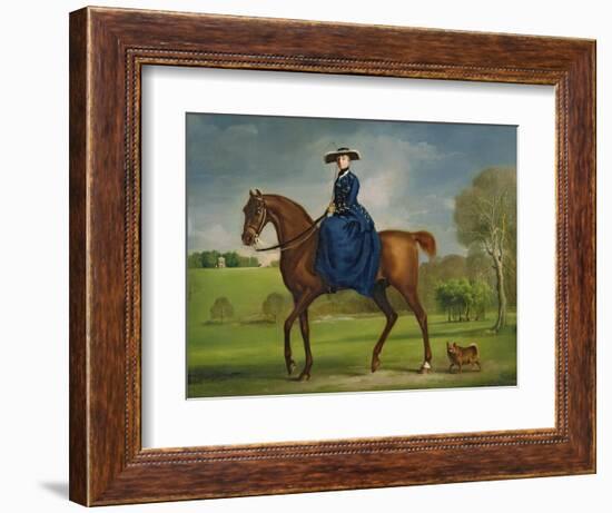 The Countess of Coningsby in the Costume of the Charlton Hunt, c.1760-George Stubbs-Framed Premium Giclee Print