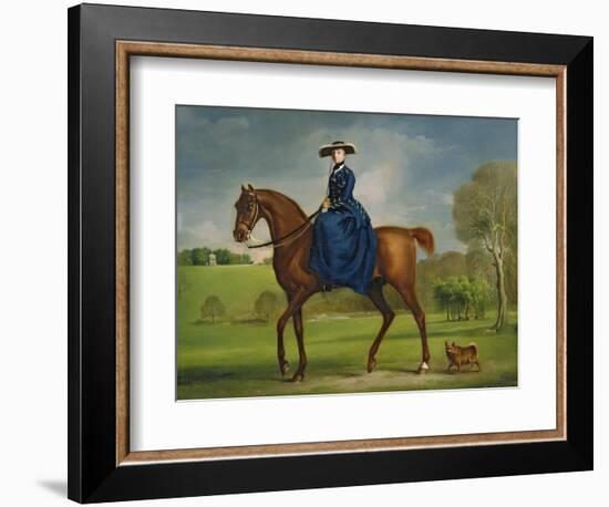 The Countess of Coningsby in the Costume of the Charlton Hunt, c.1760-George Stubbs-Framed Premium Giclee Print