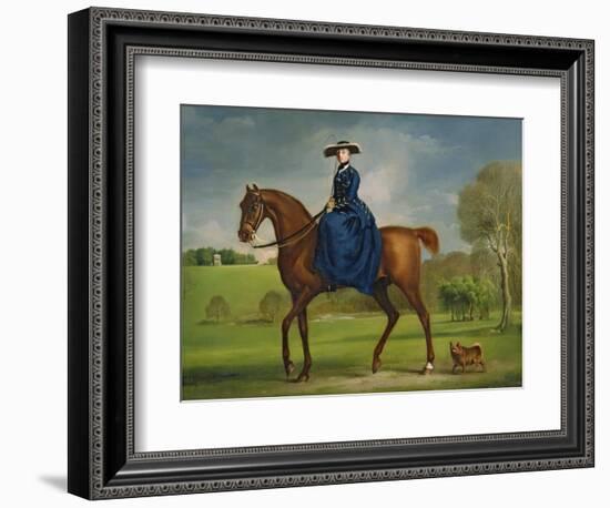 The Countess of Coningsby in the Costume of the Charlton Hunt, c.1760-George Stubbs-Framed Premium Giclee Print