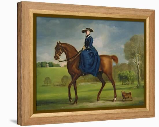 The Countess of Coningsby in the Costume of the Charlton Hunt, c.1760-George Stubbs-Framed Premier Image Canvas