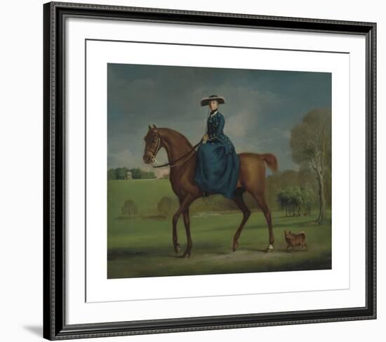 The Countess of Coningsby in the Costume of the Charlton Hunt-George Stubbs-Framed Premium Giclee Print