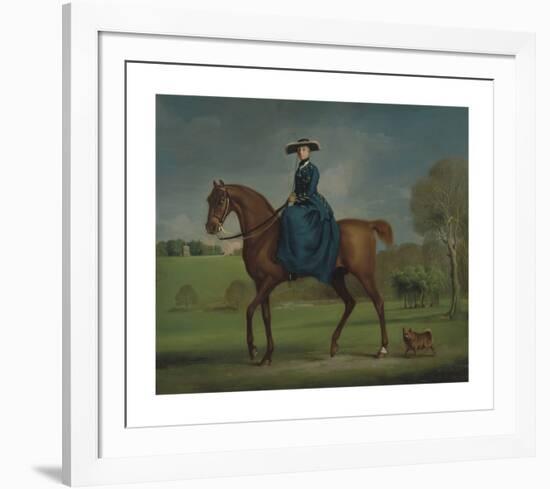 The Countess of Coningsby in the Costume of the Charlton Hunt-George Stubbs-Framed Premium Giclee Print