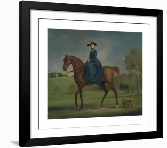 The Countess of Coningsby in the Costume of the Charlton Hunt-George Stubbs-Framed Premium Giclee Print