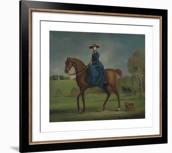 The Countess of Coningsby in the Costume of the Charlton Hunt-George Stubbs-Framed Premium Giclee Print