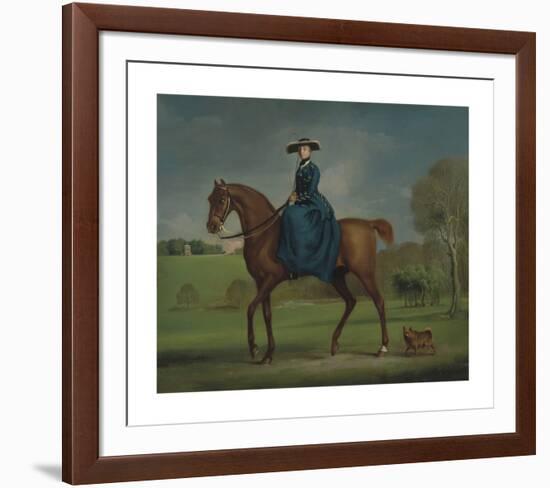 The Countess of Coningsby in the Costume of the Charlton Hunt-George Stubbs-Framed Premium Giclee Print