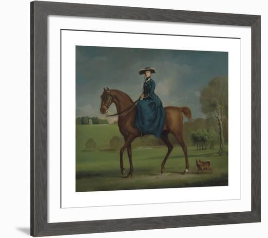 The Countess of Coningsby in the Costume of the Charlton Hunt-George Stubbs-Framed Premium Giclee Print