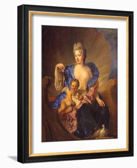 The Countess Von Cosel and Her Son as Venus and Cupid, circa 1712-1715 (Oil on Canvas)-Francois de Troy-Framed Giclee Print