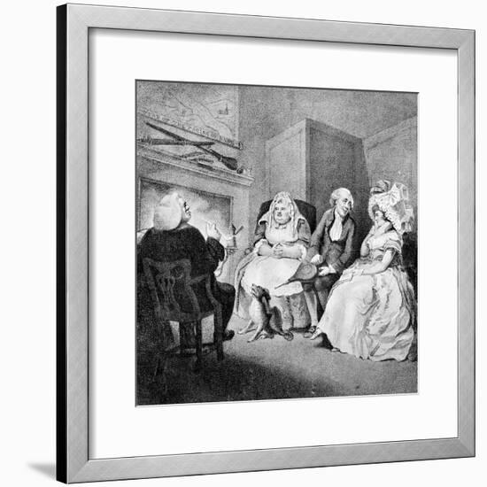 The Country Vicar's Fire Side, 1781-E Williams-Framed Giclee Print