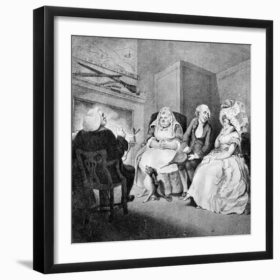The Country Vicar's Fire Side, 1781-E Williams-Framed Giclee Print