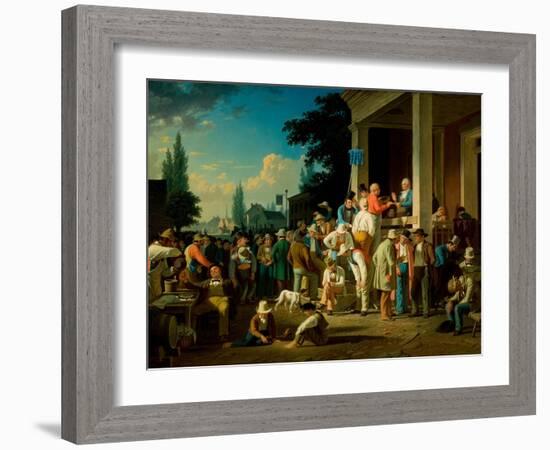 The County Election, 1852-George Caleb Bingham-Framed Giclee Print