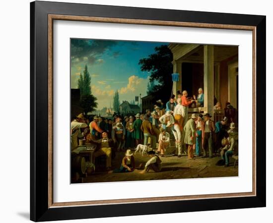 The County Election, 1852-George Caleb Bingham-Framed Giclee Print