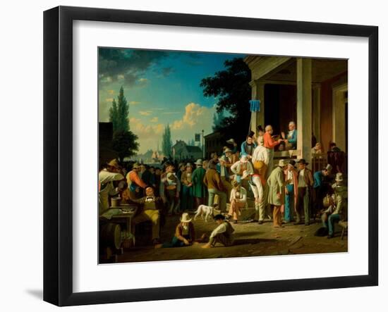 The County Election, 1852-George Caleb Bingham-Framed Giclee Print